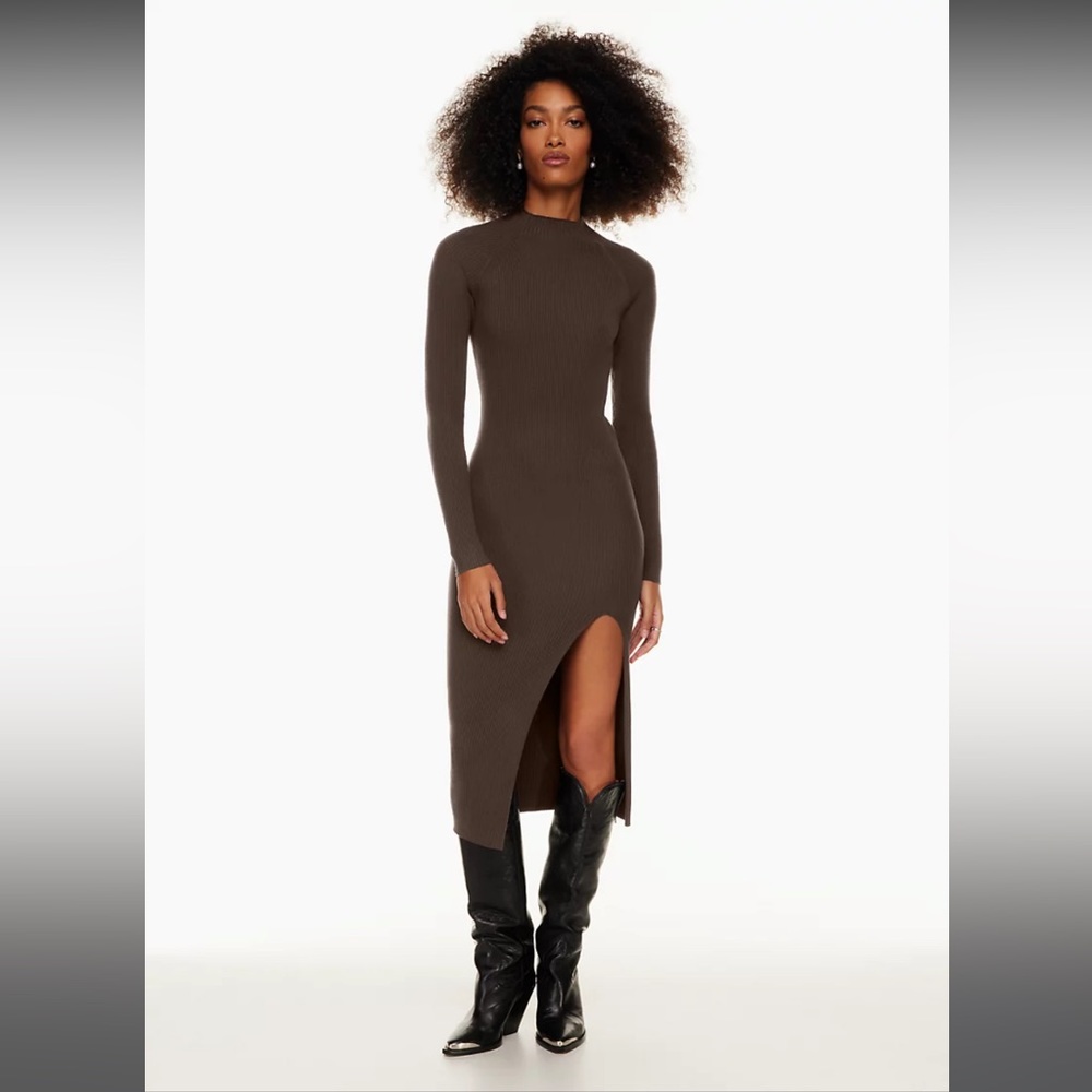Wilfred (Aritzia) Alchemy Dress - NWT - Rich Mocha Brown - Large